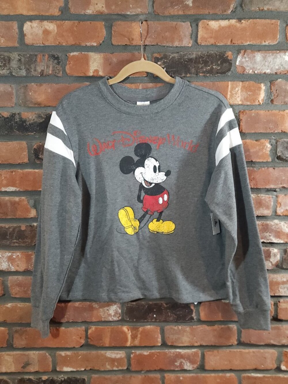 Walt Disney World Lightweight Crewneck Mickey Mouse Sweatshirt Women's S NWT